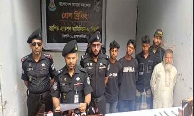 ব্রাহ্মণবাড়িয়া দেশীয় অস্ত্র  সহ  গ্রেপ্তার পাঁচ