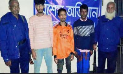 সেনাবাহিনী ও পুলিশ যৌথ অভিযানে মাদক ও ডাকাতি মামলার তিন গ্রেপ্তার