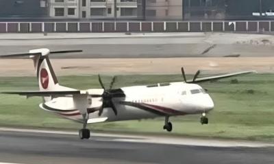 ঢাকায় নিরাপদে অবতরণ করেছে চাকা খুলে পড়া বিমানটি
