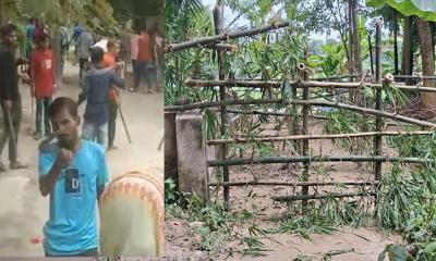 মান্দায় জমি দখলের অভিযোগে ধান নষ্ট, প্রাণনাশের হুমকি
