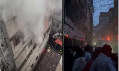 হেলমেটের গোডাউনে আগুন, নিয়ন্ত্রণে ফায়ার সার্ভিসের ৭ ইউনিট