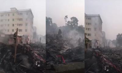 আশুলিয়ায় গুদামের আগুনে পুড়ল বহু ঘর, নগদ টাকা ও মালামাল চুরির অভিযোগ