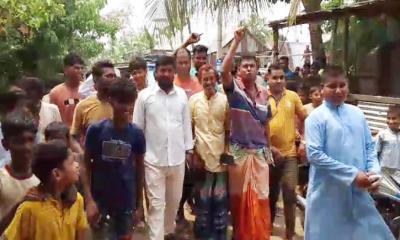 বিজয়নগরে অপরাধ নিয়ন্ত্রণে জনপ্রতিনিধির নেতৃত্বে বিক্ষোভ মিছিল