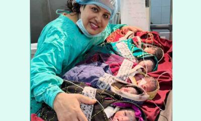 দশ বছর নিঃসন্তান থাকার পর একসঙ্গে পাঁচ সন্তানের জন্ম!