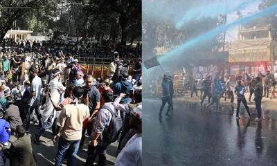 পে স্কেল বাস্তবায়নের দাবিতে যমুনা ঘেরাও, পুলিশের জলকামান-সাউন্ড গ্রেনেড নিক্ষেপ