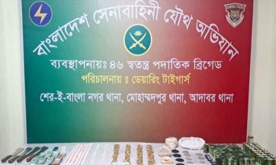 জেনেভা ক্যাম্প থেকে বিপুল মাদকদ্রব্য-বিস্ফোরক উদ্ধার