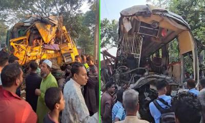 নাটোরে বাস-ট্রাক সংঘর্ষে নিহতের সংখ্যা বেড়ে ১৪