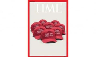 ছবি ছাপিয়ে ট্রাম্পের যুদ্ধকামিতার প্রতিবাদ করল টাইম ম্যাগাজিন