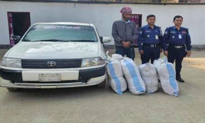 পুলিশের ম্যাজিকে উদ্ধার শত কেজি গাঁজা হয়ে গেলো ৭০ কেজি, উধাও আটককৃত ১ আসামি