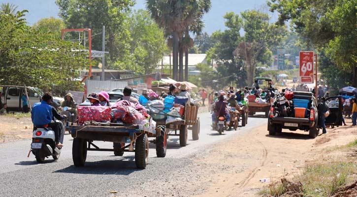 সীমান্তজুড়ে ছড়িয়ে পড়েছে থাইল্যান্ড-কম্বোডিয়া সংঘাত