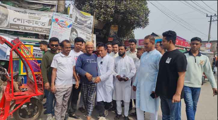 মো. শরীফুল আলমের ধানের শীষের নির্বাচনী প্রচারণায় ব্যস্ত ছয়সূতী ইউনিয়ন শ্রমিকদল